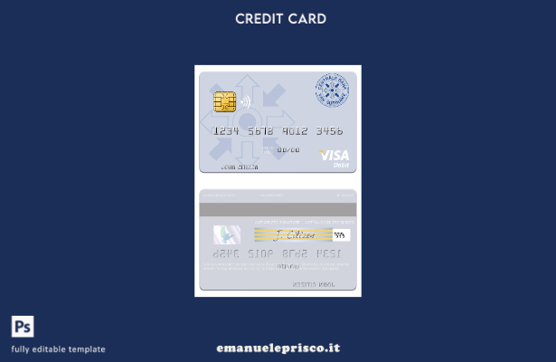 modello di carta di debito visto Suriname Centrale Bank van Suriname in stile ve